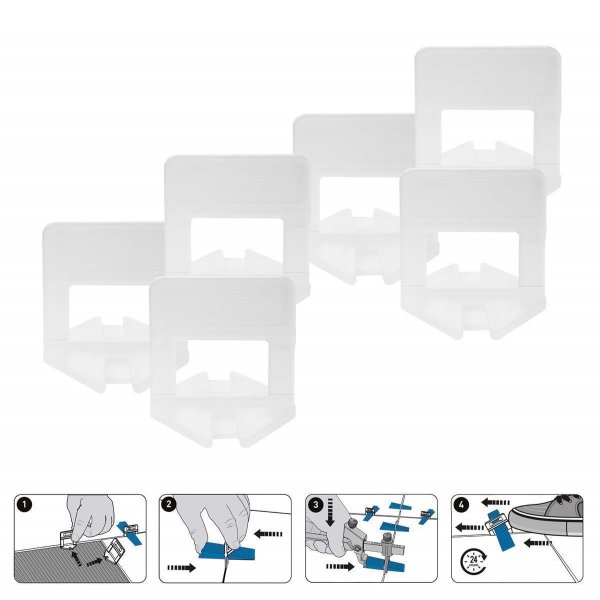 1000 Zuglaschen Fugenbreite 3mm für Fliesenhöhe von 3mm bis 15mm